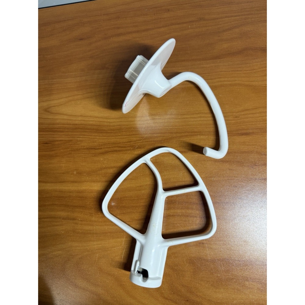 KitchenAid Attachment Lot Dough Hook And Flat Beater For Stand Mixers - Picture 2 of 2